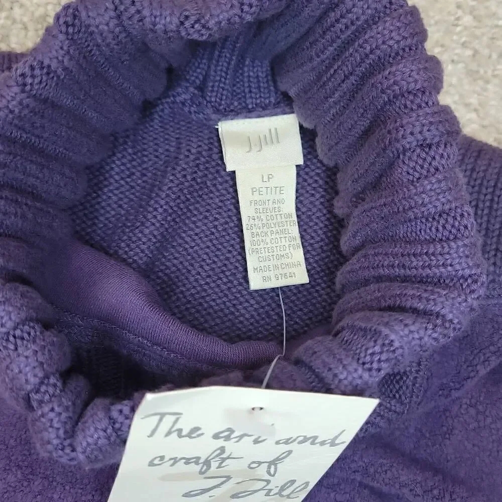 J.jill Women's Sherpa Knit Sweater Pullover Size LP